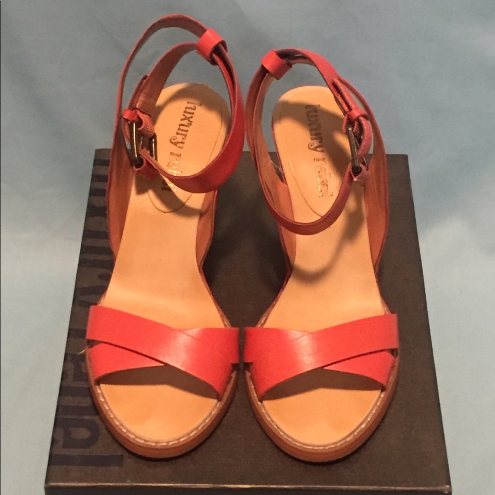 Luxury Rebel Blood Orange Harlow Wedge